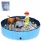 63 Inch Foldable Dog Pool, Large Kiddie Pool for Kids Portable Pet Pool for Dogs, Swimming Pool Bathing Tub for Dogs Cats