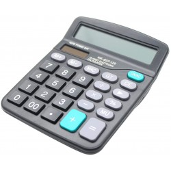 Desk Calculator, 12-Digit Solar Battery Office Calculator