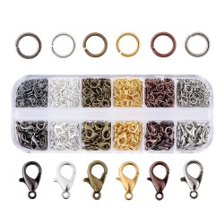 120pcs Alloy Lobster Clasp, Opened Closed Smoothly Jewelry Buckle 6-color Transparent Box, For Jewelry Necklaces Bracelet Making