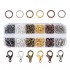 120pcs Alloy Lobster Clasp, Opened Closed Smoothly Jewelry Buckle 6-color Transparent Box, For Jewelry Necklaces Bracelet Making