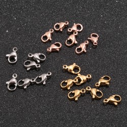 Iron Alloy 960pcs Lobster Clasp + Opening Ring Set, 6 Colors Opened Closed Smoothly Jewelry Buckle, Multifunctional Diy Tool For Necklaces Bracelet